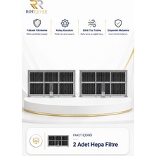 RotRever Dreame L10S Pro ULTRA/L10S Pro Ultra HEAT/L10S Ultra Gen 2 Uyumlu Hepa Filtre Yedek Parça Seti-2 Adet