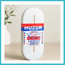 Defne Store Paça Lastik Yassı 1.5 cm Beyaz - 10 M Dfnbez