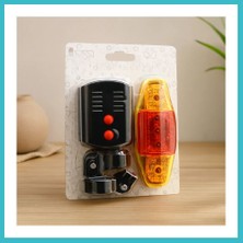 Defne Store Bisiklet 3in1 Korna Cob LED Fener Sinyalli Stop Lambası (Pilli) Dfnbez