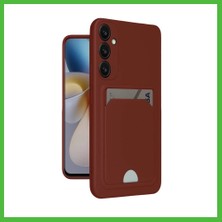 Bezos Samsung Galaxy A16 5g Uyumlu Kılıf Kelvin Kartvizitli Silikon - Bordo Arz