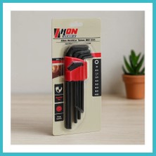 Defne Store Alyan Anahtar Takımı 9'lu Siyah Uzun 180 mm Dfnbez