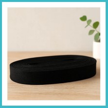 Defne Store Paça Lastik Yassı Geniş 2 cm Siyah 10 M Dfnbez