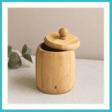 Defne Store Kapaklı Ahşap Bambu Şekerlik 7.5 x 8.5 cm Dfnbez