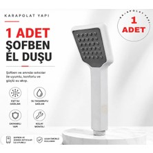 Krpy Şofben Uyumlu El Duş Başlığı 1 Adet – Elektrikli Şofben Duş Başlığı, Ihlas Uyumlu, Su Tasarruflu, Eşit Su Dağılımlı, Kolay Montajlı Banyo Duş Başlığı