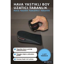 Eldenör Boy Uzatıcı Ayakkabı Tabanlığı 1.5 - 5 cm Hava Yastıklı Kadın Erkek Uyumlu 1 Çift BX-316733