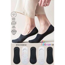Footmania 5''çift Kadın ve  Erkek Düz  Babet Çoraplar Seti  Silikonlu (Dikişsiz Burun)