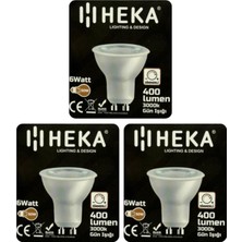 Tr 6W (50W) 3000K Sarı Işık GU10 Duylu Dim Edilebilir LED Spot Ampul, 3 Adet