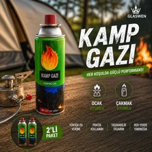Tr 2 Adet Kamp Gazı Gaz Tüpü Portatif Ocak Kartuşu Tek Kullanımlık Pürmüz 400 ml 227 gr