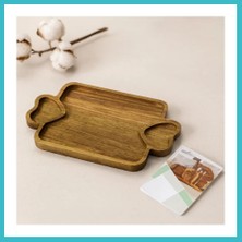 Defne Store Akasya Ahşap Sunum Tepsisi 25X14X1.4 cm Dfnbez