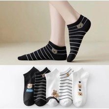 Footmania 5' Çift Desenli Kadın Kısa Çorap Seti