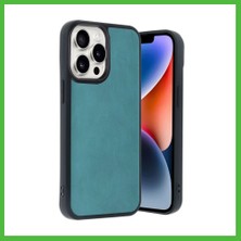 Bezos iPhone 14 Pro Max Uyumlu Kılıf Aras Deri Kapak - Açık Yeşil Arz