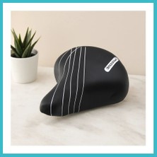 Defne Store Büyük Geniş Bisiklet Sele 20.5X24 cm (Yaylı) Siyah-Beyaz Dfnbez