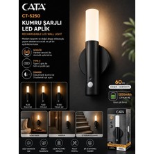 Tr Cata CT-5250 Kumru Şarjlı LED Duvar Aplik Günışığı