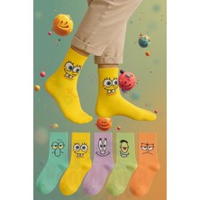Footmania Unisex Desenli Kolej Çorap Seti 5'li Paket