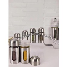 Tr Standlı Metal Baharatlık Seti 6lı CAM-435
