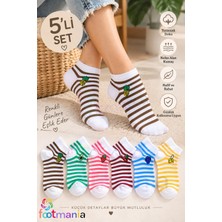 Footmania 5” Çift Kadın Nakışlı Meyve Desenli Çorap Seti (Extra Soft)