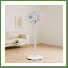 Bezos Ayaklı Vantilatör 5 Kanat 18'' (Yaklaşık 45 Cm) Sessiz 3 Kademe 140 cm HB006
