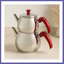 Nida Büyük Aile Çelik Çaydanlık Seti (Üst 1.2l / Alt 2l) Nıda