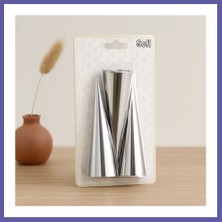Nida Metal Pasta Dekorasyon Kalıbı 3'lü (Çap 3.4 cm x 12 Cm) Nıda