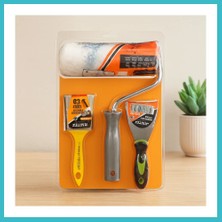 Defne Store 3 Parça Boyacı Seti - Spatula, Kestirme Fırça, 20 cm Boya Rulo Dfnbez