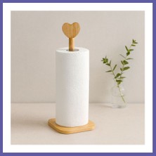 Nida Bambu Kağıt Havluluk 12X12 cm Kalp Başlı Sap 28.5 cm Nıda