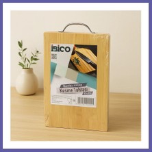 Nida Bambu Kesme Tahtası 20X30X1.7 cm - Metal Kulplu Nıda