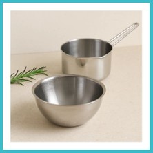 Defne Store Paslanmaz Çelik 2'li Sosluk ve Sütlük Seti (14CM & 17CM) Dfnbez