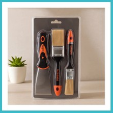 Defne Store Boyacı Seti 3 Parça (50 mm Spatula ve 2 Kestirme Fırça) Dfnbez