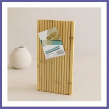 Nida Bambu Servis Sunum Tahtası 17X39X1.5 cm - Çift Taraflı Düz & Kanallı Nıda
