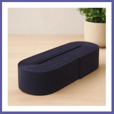 Nida Paça Lastiği Yassı Geniş Siyah 4 cm 10 M Nıda