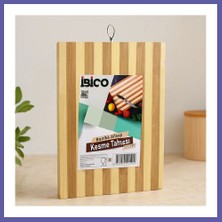 Nida Bambu Kesme Tahtası 22X32X1.3 cm Metal Kulplu Nıda
