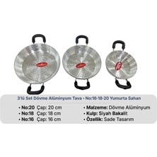 Tava Alümiyum 3 Lü Set No 16 -18 -20