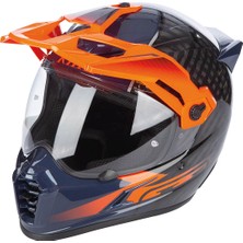 Klim Krios Pro Carbon Echo Adv Rally Motosiklet Kaskı Siyah  Oranj