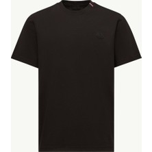 Moncler Işlemeli Üç Renkli Black Logolu Pamuklu Tişört L20918C0003689AYW999