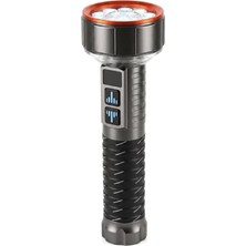 Tr PT-4131 Farklı Işık Modlu Pilli - USB Şarjlı El Feneri - Mıknatıslı Lamba