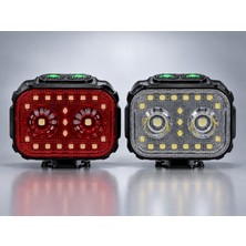 G3 Bike Şarjlı Bisiklet Ön Arka LED Far Seti 8/12 Aydınlatma Modlu IP65 Suya Dayanıklı Güçlü Işık 6061-2