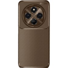 Xiaomi Redmi 14C Kılıf Auto Focus Karbon Kapak - Kahverengi