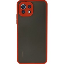 Xiaomi Mi 11 Lite Kılıf Montreal Silikon Kapak - Kırmızı