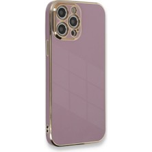Apple iPhone 12 Pro Max Kılıf Volet Silikon - Mor