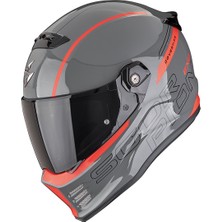 Scorpion Covert Fx Danko Kapalı Motosiklet Kaskı Gri  Kırmızı