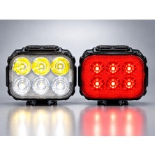 G3 Bike Şarjlı Bisiklet Ön Arka LED Far Seti 8/12 Aydınlatma Modlu IP65 Suya Dayanıklı Güçlü Işık 6061-10