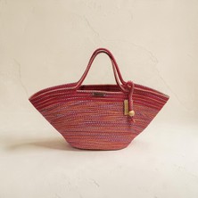 Hülya Craft Turuncu Kordon Ip Plaj Çantası