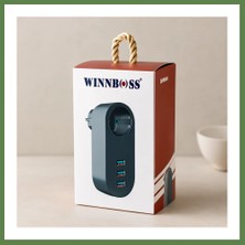 Bezos Termal Akım Korumalı Duvar Priz 1+3 USB 2500W 10A HB006