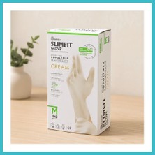 Defne Store Slimfit Pudrasız Muayene Eldiven M Krem 100'LÜ Dfnbez