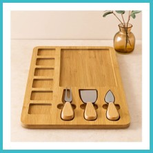 Defne Store Mdf 6+1 Bölmeli Kahvaltı Peynir Sunum Panosu 30X39.5 cm Dfnbez