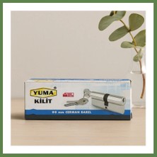 Bezos 90 mm Nikel Saten Silindir Barel (3 Anahtar) HB006