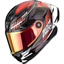 Scorpion Apex GT-Race Air Carbon Kobra Kapalı Motosiklet Kaskı Siyah  Kırmızı