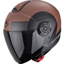 Scorpion Exo City 2 Sheer Açık Motosiklet Kaskı Kahverengi  Siyah
