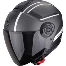 Scorpion Exo City 2 Cosmos Açık Motosiklet Kaskı Gümüş  Beyaz