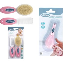 Tr Bakım Seti (Doğal Fırça Tarak+Kavramalı Tırnak Makası) Pembe 401505